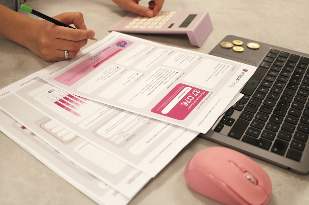 person reviewing budget spreadsheet
