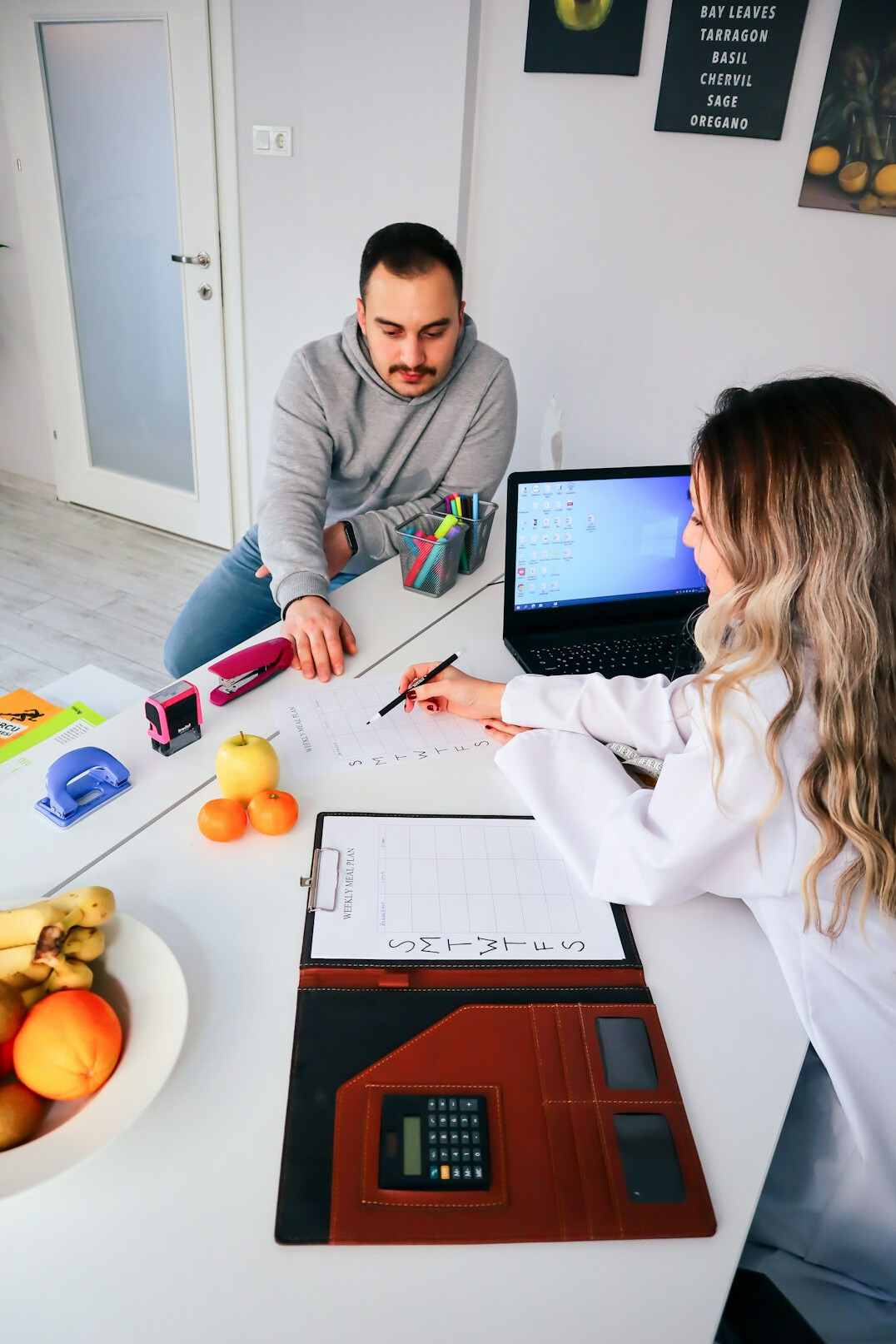 family discussing budget